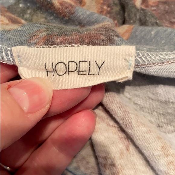 Blue Floral Long Sleeve Turtleneck Tee - Picture 8 of 13